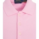 Polo con logo ricamato rosa