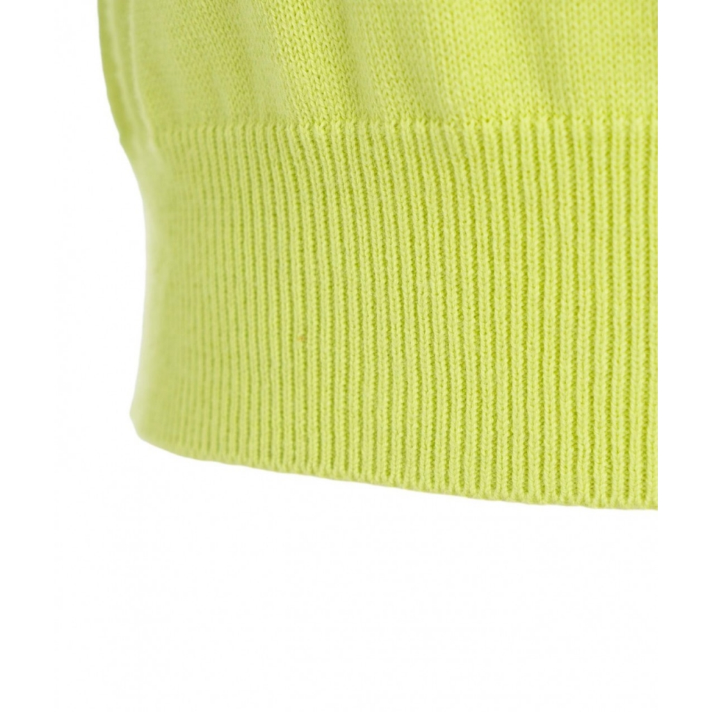 Cropped T-shirt a maglia verde chiaro