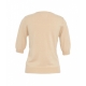 T-shirt con scollo a V beige