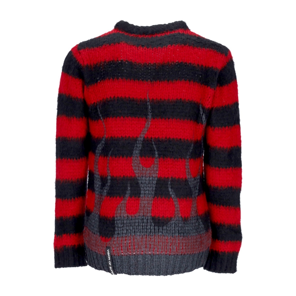 maglione uomo black flames jumper RED