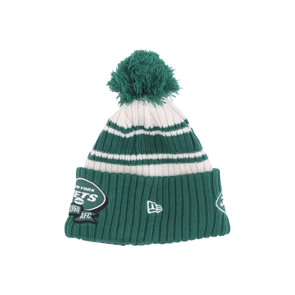 cappello pom pom uomo nfl sideline sport knit neyjet CHROME WHITE/ORIGINAL TEAM COLORS