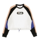 felpa leggera girocollo corta donna bane blocked cropped crew sweat BLACK/BRIGHT WHITE/CORAL CLOUD/DAZZLING BLUE