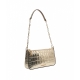 Borsa a spalla in croco Empire Medium oro