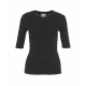 T-shirt con scollo rotondo nero