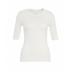 T-shirt con scollo rotondo bianco