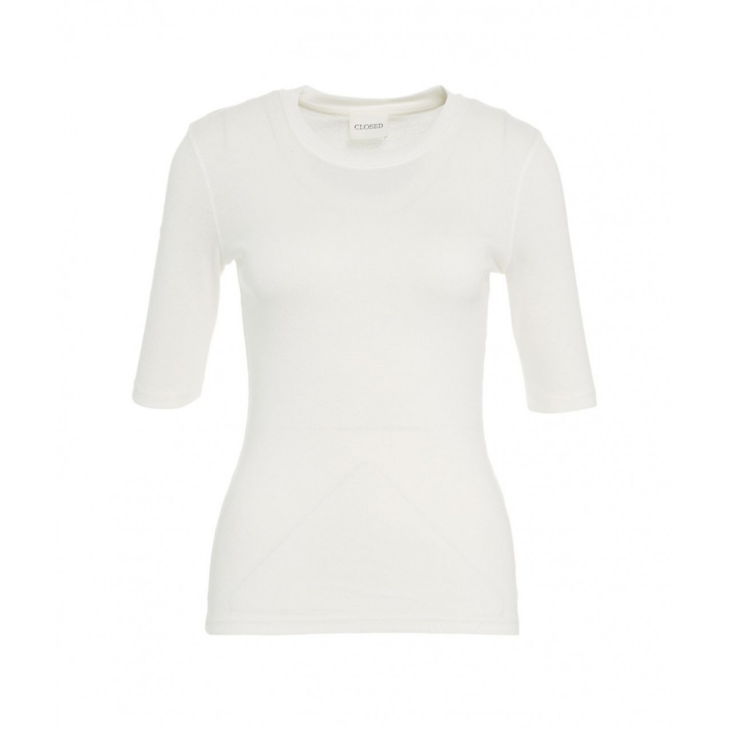 T-shirt con scollo rotondo bianco