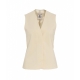 Gilet in misto lana vergine beige