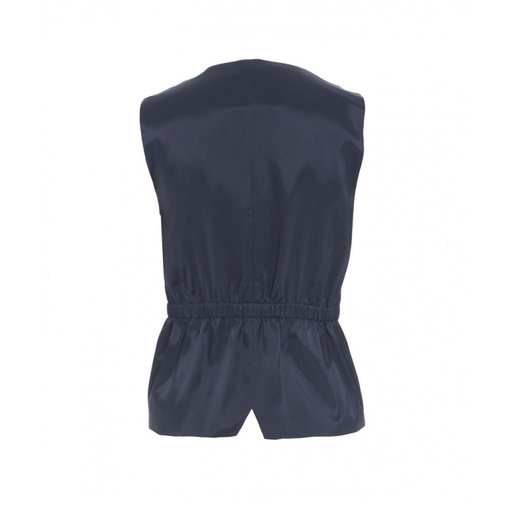 Gilet in misto lana vergine blu scuro