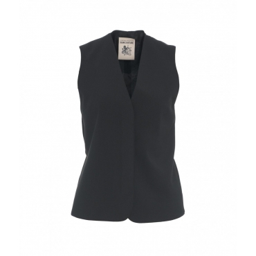 Gilet in misto lana vergine nero