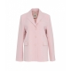 Blazer monopetto in misto lana vergine rosa chiaro