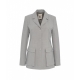 Blazer monopetto in misto lana vergine grigio chiaro