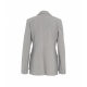 Blazer monopetto in misto lana vergine grigio chiaro