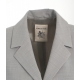 Blazer monopetto in misto lana vergine grigio chiaro