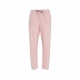 Pantaloni casual in misto lana vergine rosa chiaro