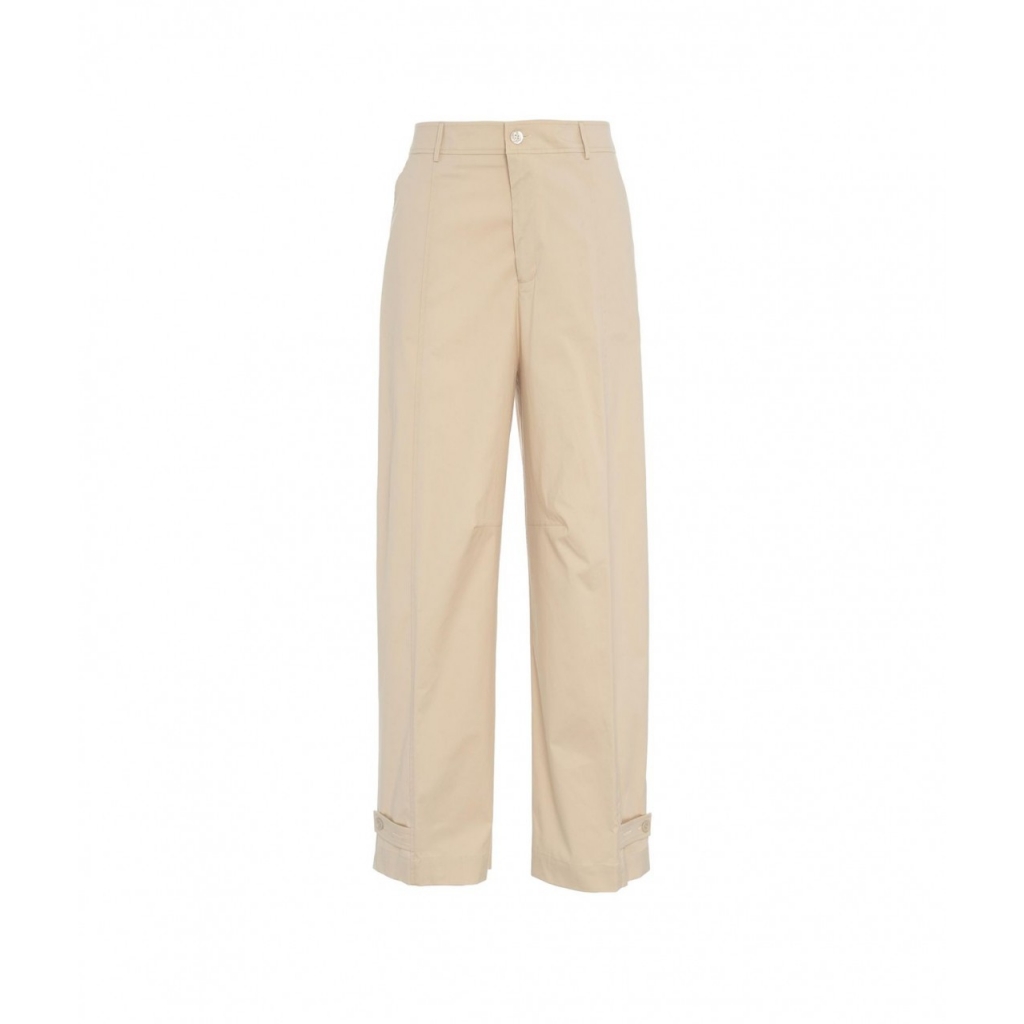 Pantaloni wide leg beige