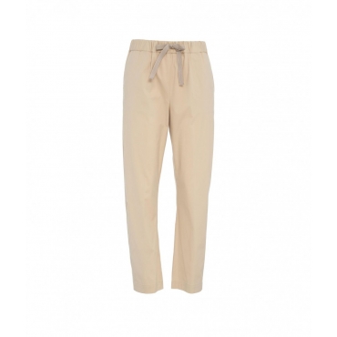 Pantaloni casual con coulisse beige