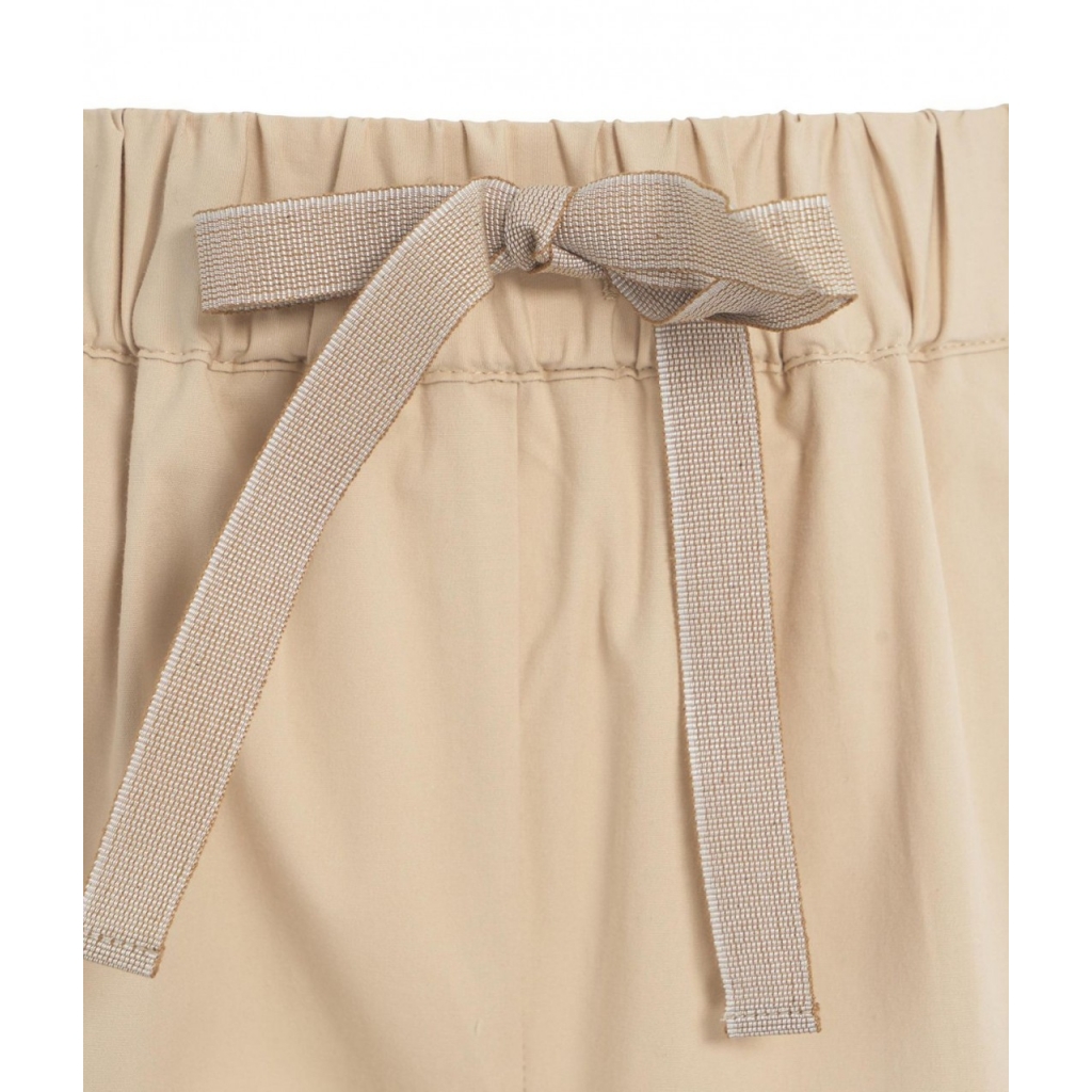 Pantaloni casual con coulisse beige