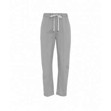 Pantaloni casual con coulisse grigio chiaro