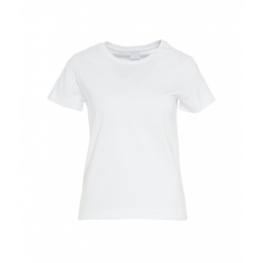 T-shirt con logo ricamato bianco