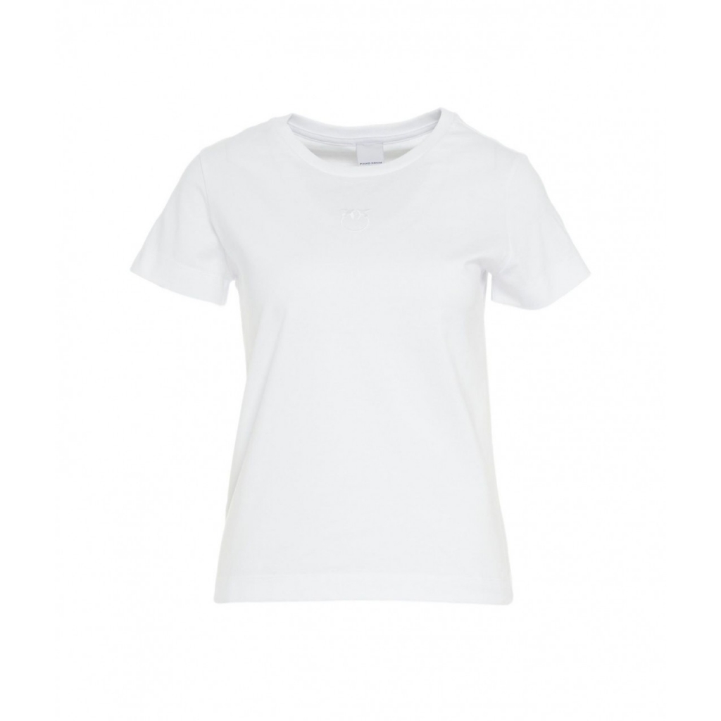 T-shirt con logo ricamato bianco