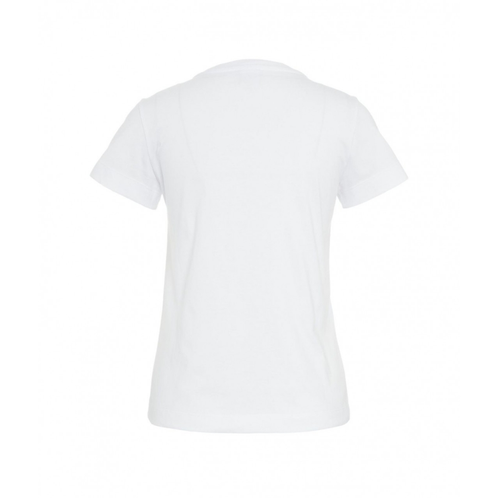 T-shirt con logo ricamato bianco