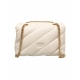 Borsa a tracolla in pelle Mini Love Puff crema