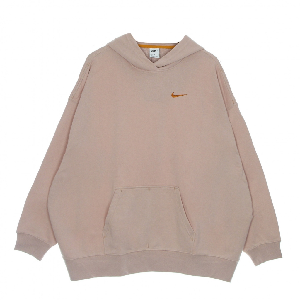 felpa leggera cappuccio donna sportswear swoosh fleece hoodie PINK OXFORD/LIGHT CURRY/ROSE WHISPER