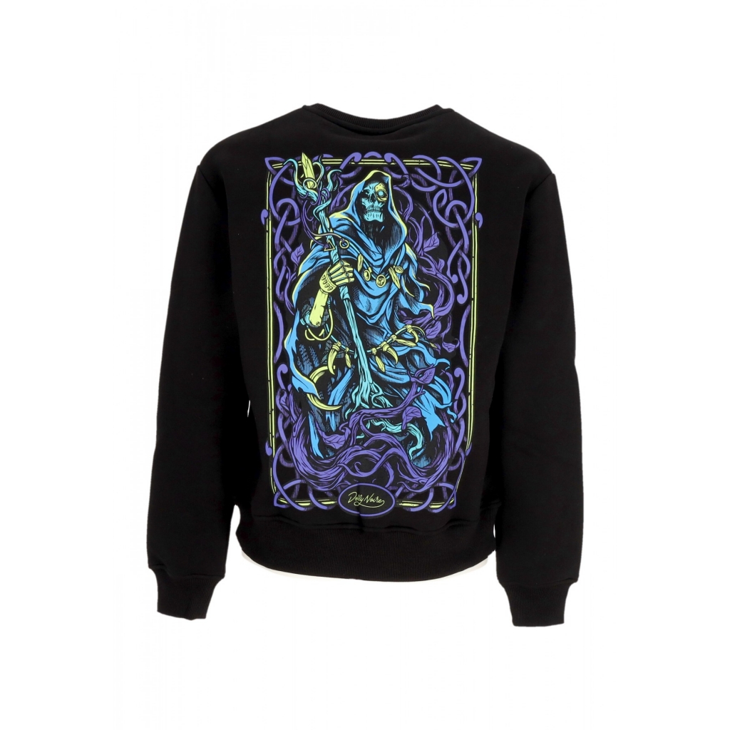 felpa girocollo uomo cyber druid crewneck BLACK