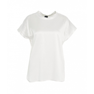 T-shirt in seta Farida bianco