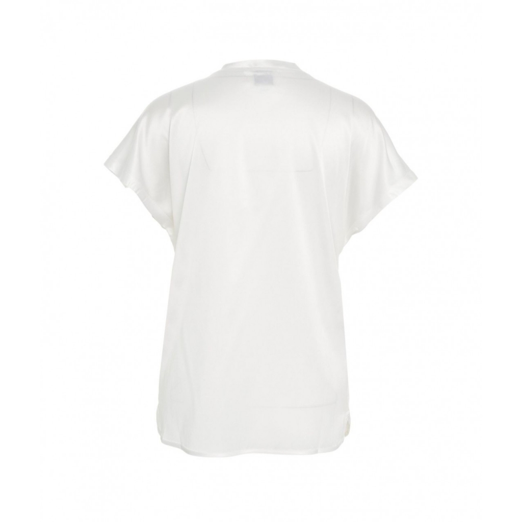 T-shirt in seta Farida bianco