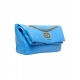 Borsa a spalla con logo Lumi Small azzurro