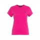 T-shirt con logo ricamato pink