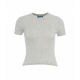 T-shirt a coste grigio chiaro