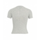 T-shirt a coste grigio chiaro