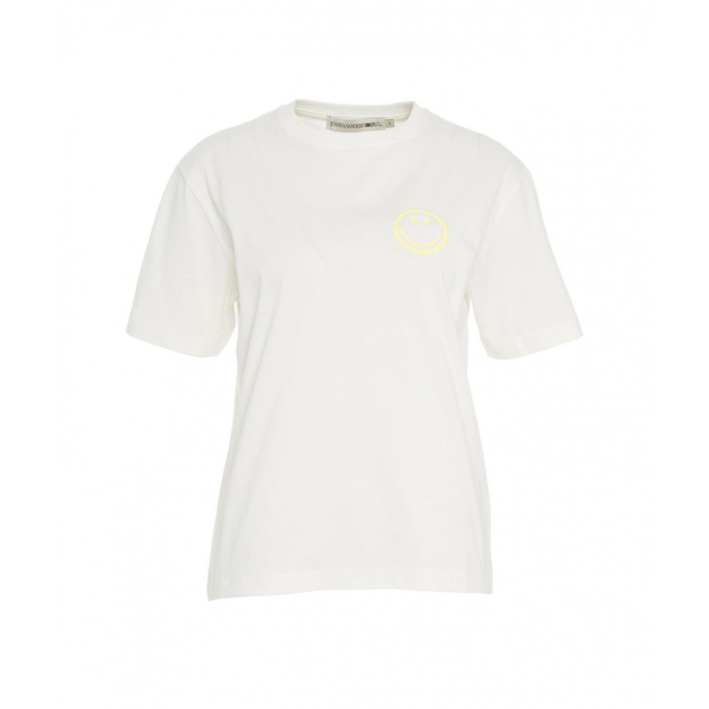 T-shirt con smiley bianco