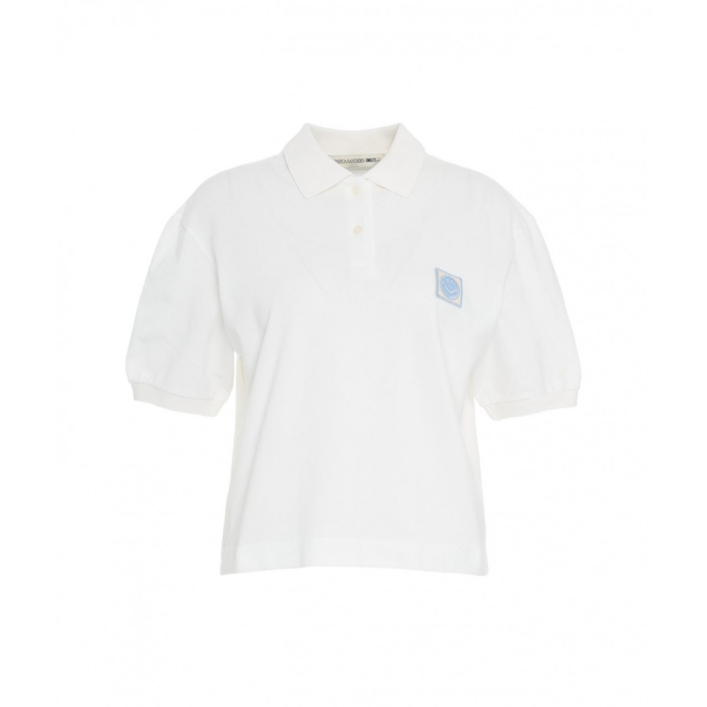 Polo con patch bianco