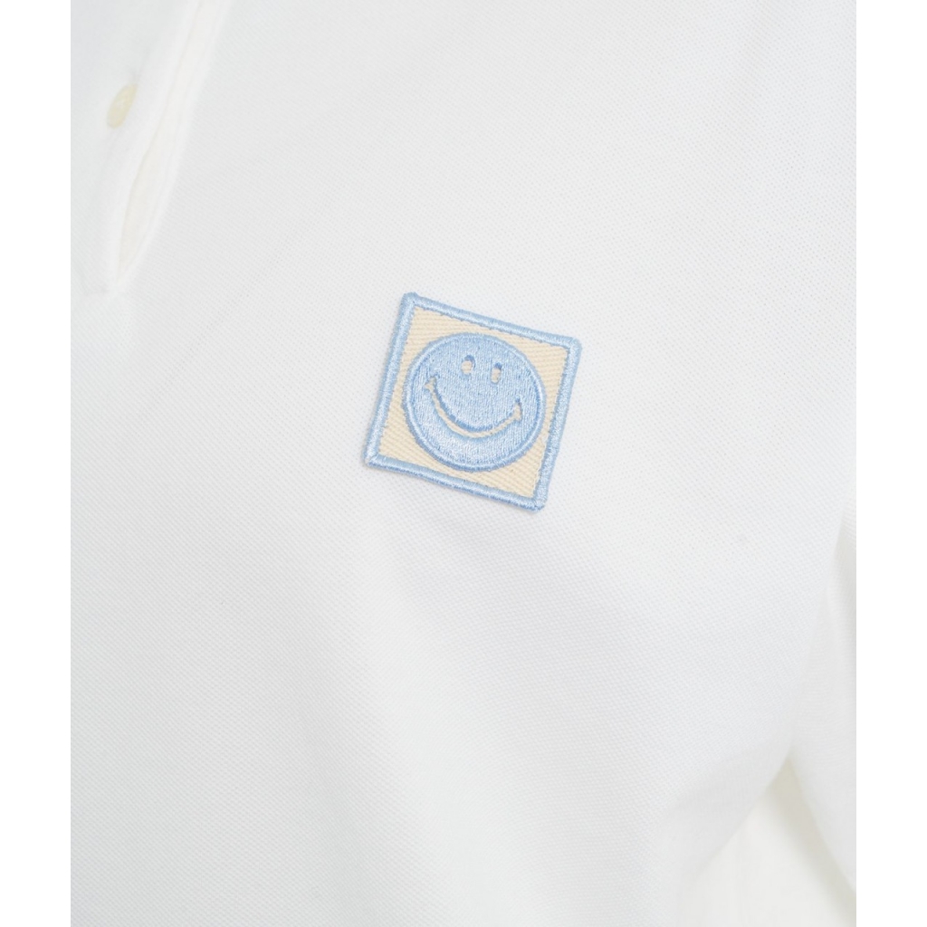 Polo con patch bianco