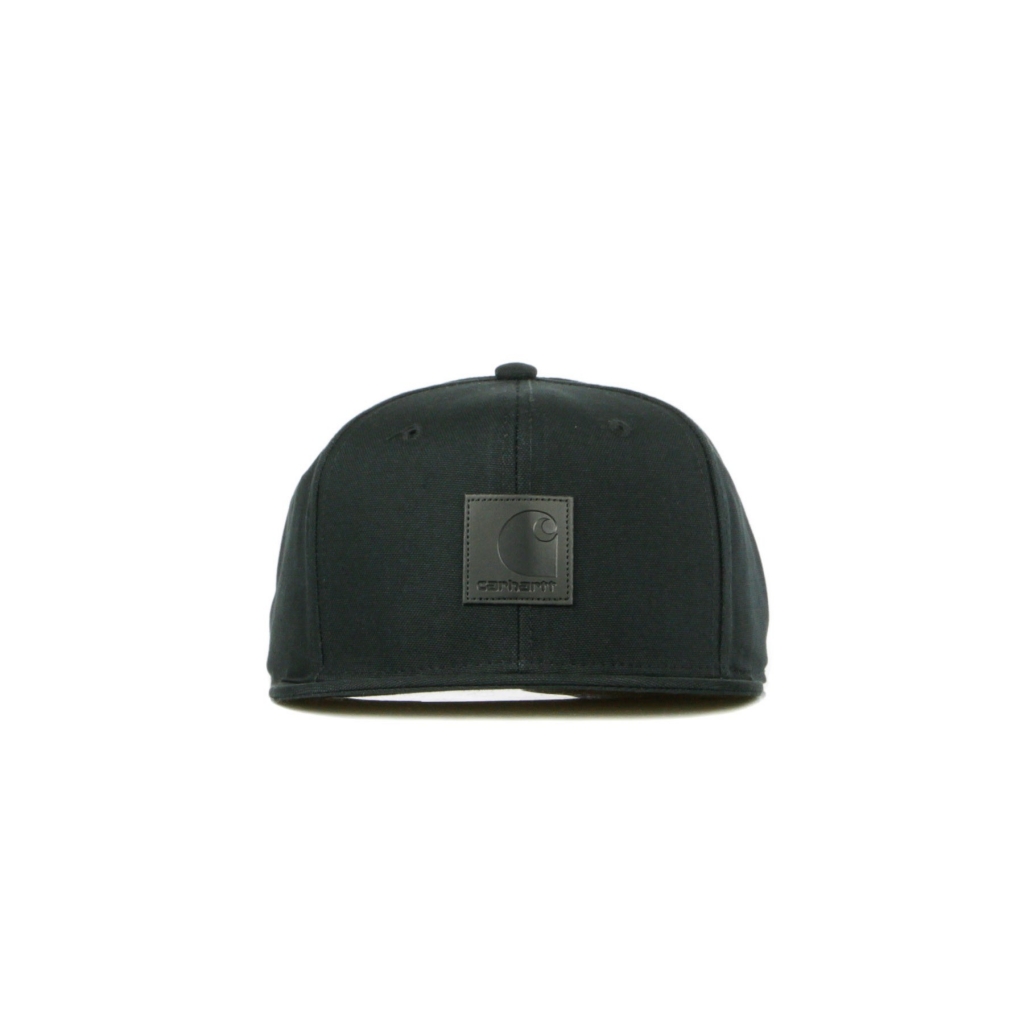 cappellino visiera piatta uomo logo cap BLACK