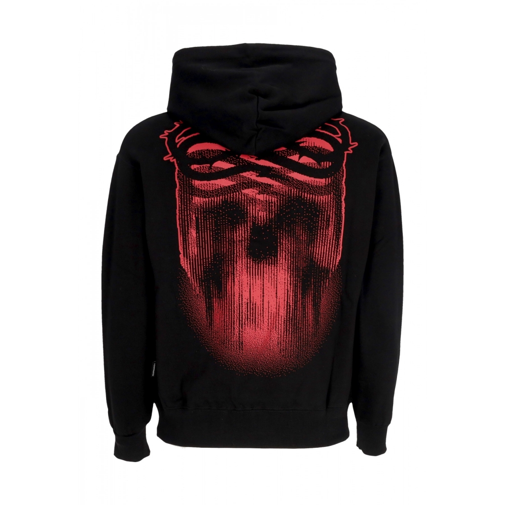 felpa cappuccio uomo ribs crown hoodie BLACK