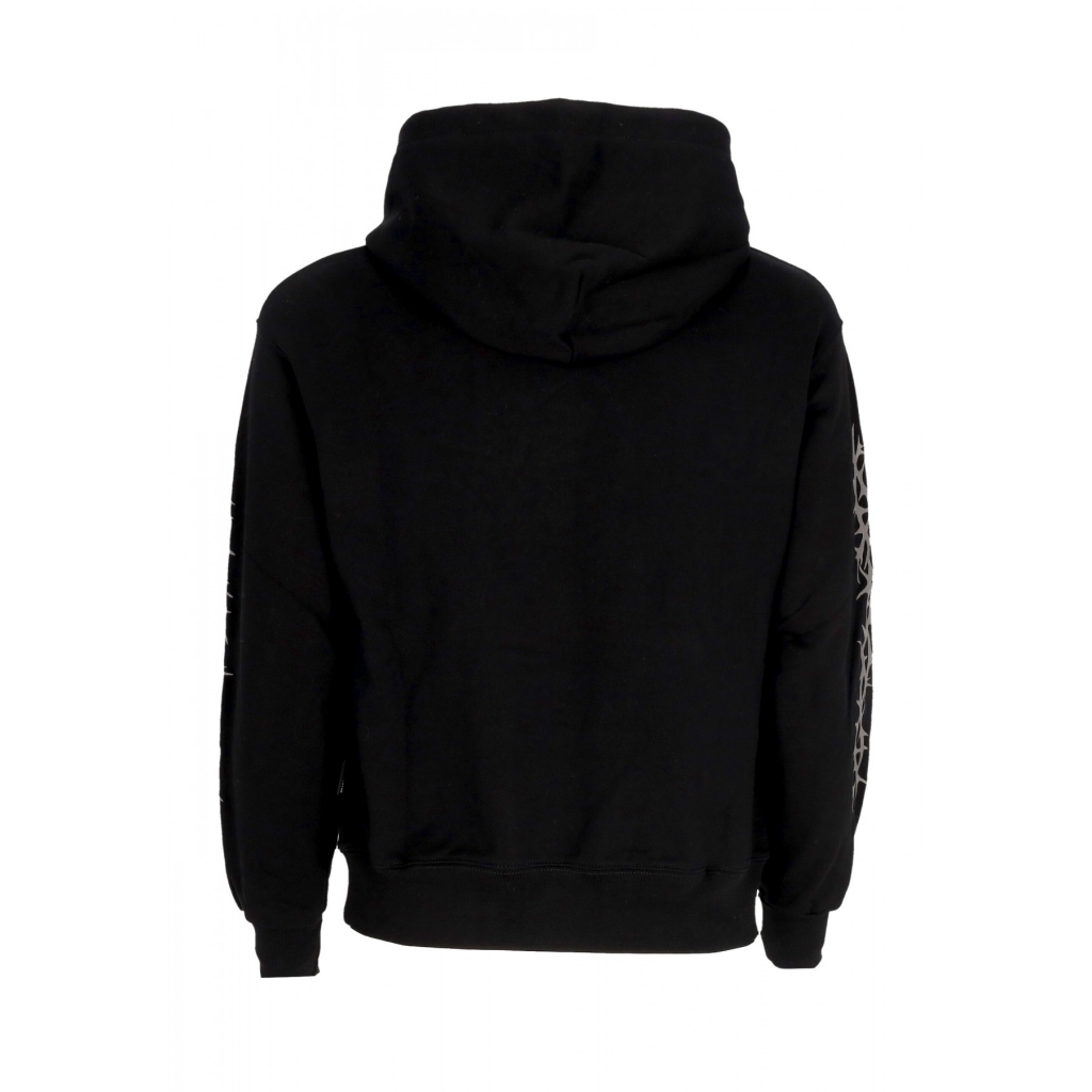 felpa cappuccio uomo logo crown hoodie BLACK