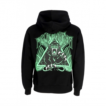 felpa cappuccio uomo triangle panther hoodie BLACK