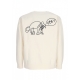 felpa girocollo uomo dog doodle crew fleece UNBLEACHED