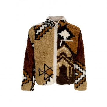 orsetto uomo moroccan rug sherpa jacket BROWN MULTI