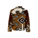 orsetto uomo moroccan rug sherpa jacket BROWN MULTI