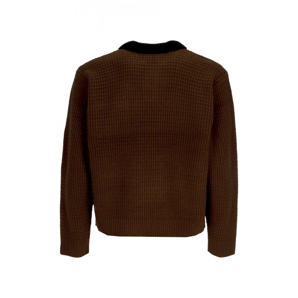 polo manica lunga uomo danny polo sweater DARK BROWN