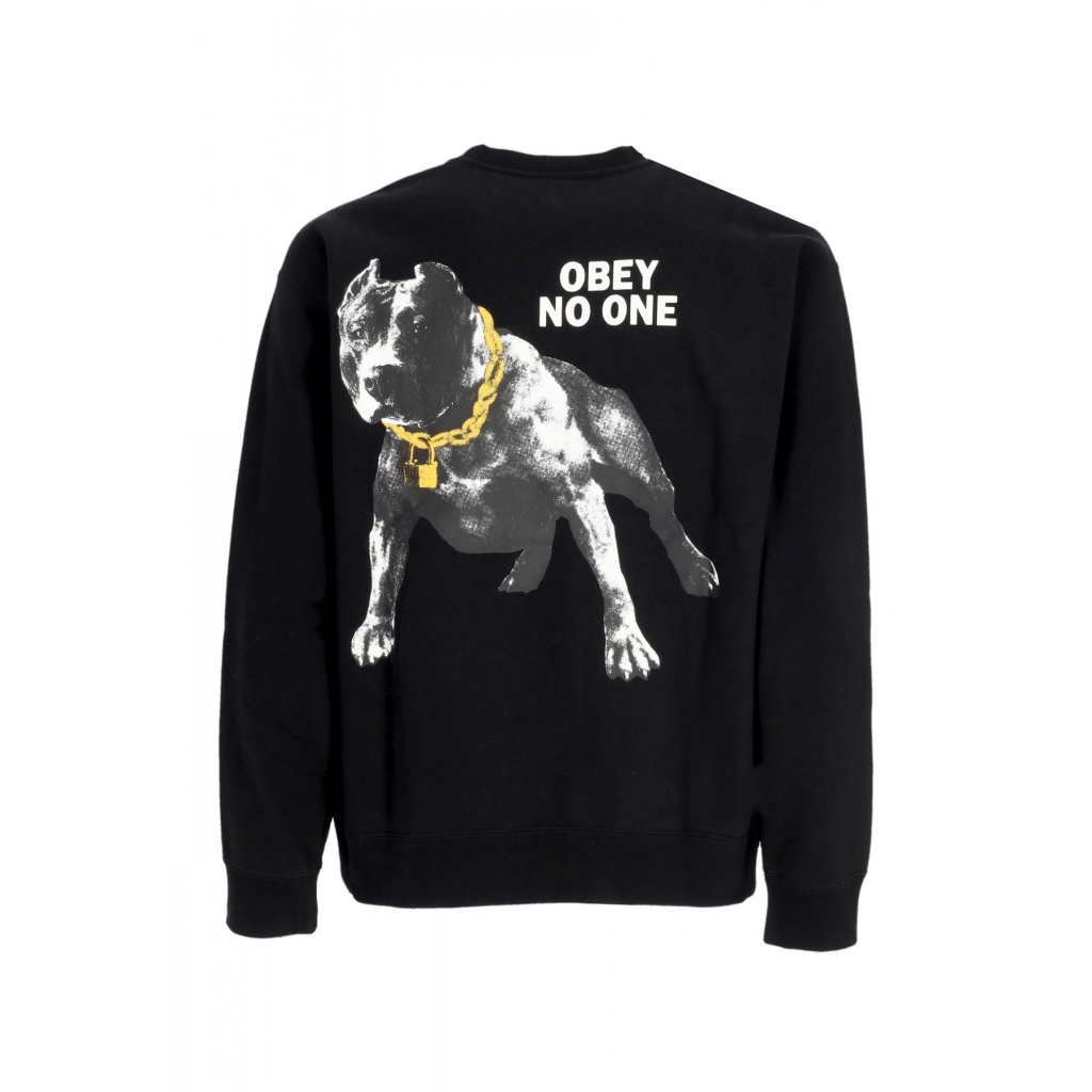 felpa girocollo uomo no one fleece BLACK