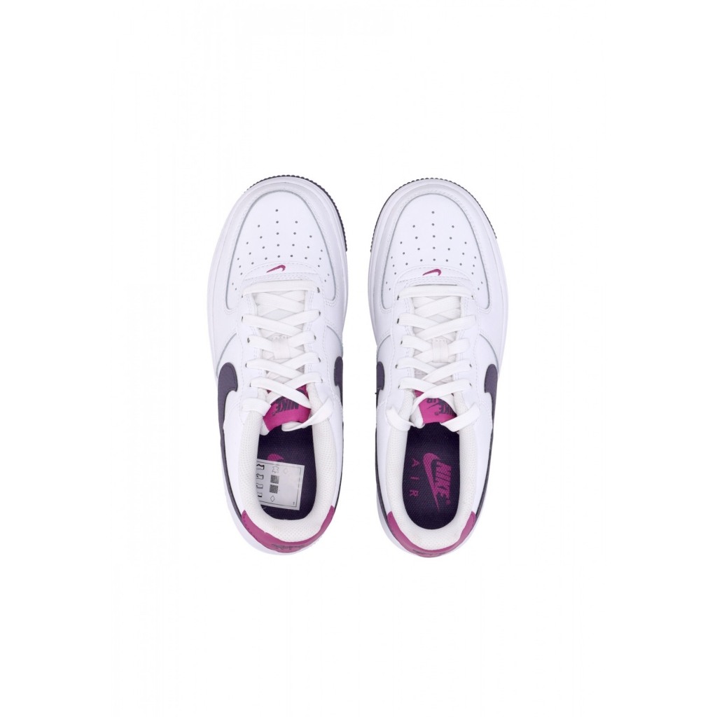 scarpa bassa ragazzo air force 1 gs WHITE/DARK RAISIN/HOT FUCHSIA