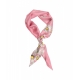 Foulard di seta con motivo rosa