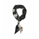 Foulard di seta con motivo nero