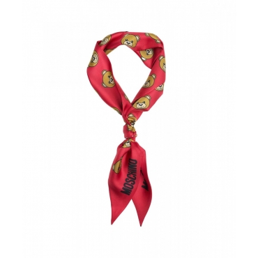 Foulard di seta con motivo rosso